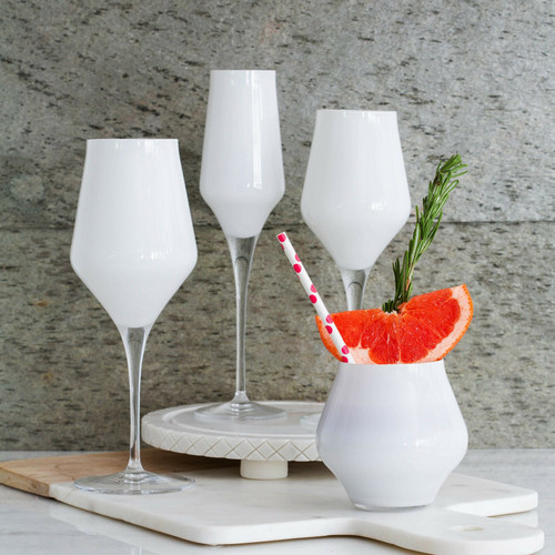 Vietri Contessa White Drinkware Vietri Contessa White Drinkware